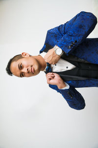 Blue Silk Tuxedo - shoptest-tam